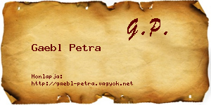 Gaebl Petra névjegykártya